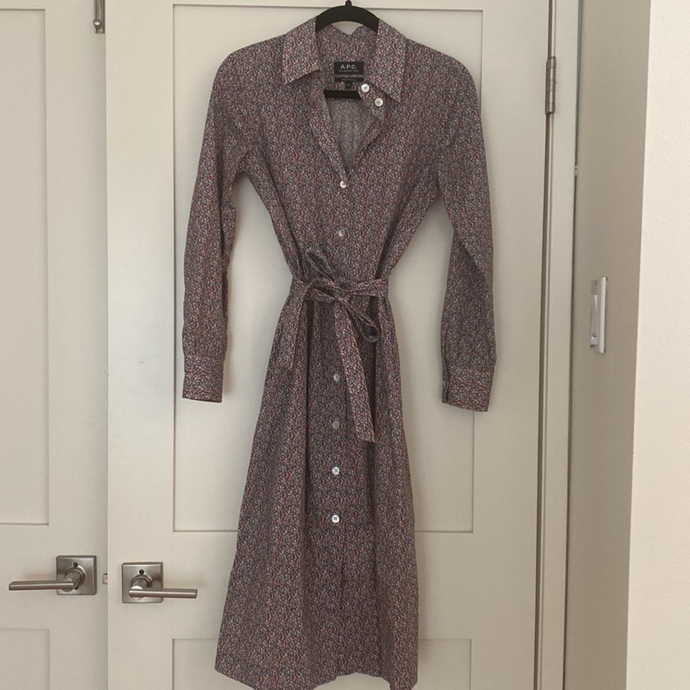 A.P.C. Liberty print shirt dress - size 34 (XS)